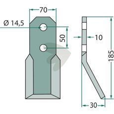 Kompatibel Pegoraro rotorkniv 50 mm, uslåelig presisjon ved jordbearbeiding.