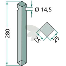 Rotorharvtann fra Krone, modell 107403, en viktig del for effektivt arbeid.