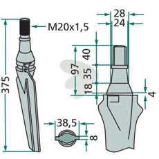 Rotorharvtann for Rau, Krone, og Lely som sikrer effektiv jordbearbeiding.