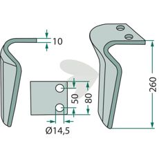 Tortella rotorharvtann, ideell for effektive resultater i jordbruk og traktoranvendelse.