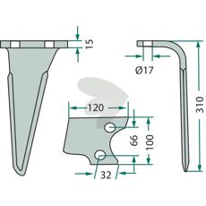 Rotorharvtann Frandent, for bruk med Perugini utstyr, høy kvalitet.