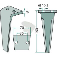 Lipco rotorharvtann, designet for langvarig og effektiv bearbeiding.