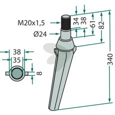 Frandent rotorharvtind designet for optimale resultater i jordbruksarbeid.