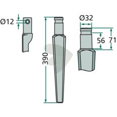Pegoraro rotorharvtind, designet for overlegen ytelse i felt.