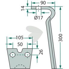 Forgio-Roteritalia rotorharvtenner 105X300mm, utrolig slitesterk og pålitelig.