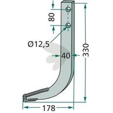 Freskrok med hardmetallbelegg, RS1898, for langvarig bruk.