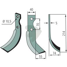 Jordfreskniv Benassi for BL90, perfekt for profesjonell jordbearbeiding.