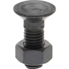 25-pakning plogskruer med mutter M12 x 35, ideelle for landbruksutstyr.