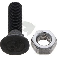 Plogskruer M12x45, 25-pakning, med mutter for holdbar og pålitelig bruk.