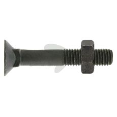 M12x55 plogskruer med mutter i 25-pakning, perfekte for krevende miljøer.