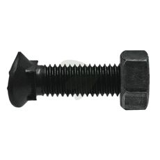 Bolter med mutter i 25-pack, pålitelige for feste i tøffe miljøer.