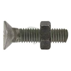 Holdbare plogskruer M12x60 med mutter, 25-pack for effektiv bruk.