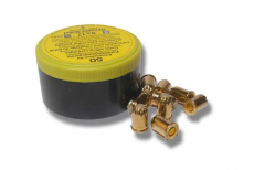 Gul slaktepatron, utformet for effektiv håndtering innen slakt.