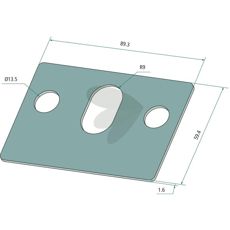 Avstandsbrikken E72350 for John Deere sikrer korrekt installasjon og funksjon.