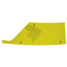 Høyre sliteplate nede, konstruert for å motstå slitasje ved bruk.