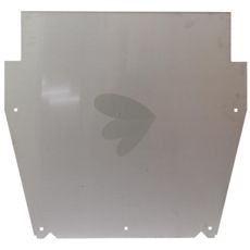 Rustfri sliteplate for fremre kanal, holdbar og korrosjonsbestandig.