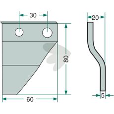 Rydder for høyre side, ideell for raske ryddinger.