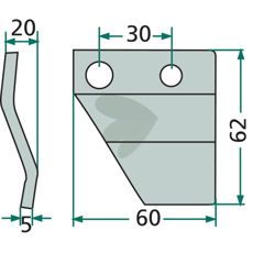Venstre rydder for effektiv skjæring og hogst.