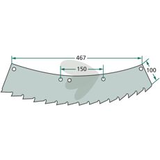 Høyrevendt sagkniv, ideell for presisjonsarbeid innen jordbruk.