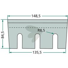 Tveegget kniv for mais, perfekt for effektiv innhøsting og bearbeiding.