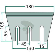 Kniv for mais med artikkelnummer 03-114312, perfekt for innhøsting av mais.