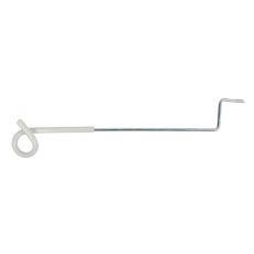 Avstandsisolator med Pigtail 40 cm, pakke med 10 stk for pålitelig el-gjerdeinstallasjon.