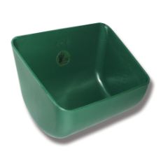 Grønn fôrkrybbe for effektiv og bærekraftig fôring av dyr.