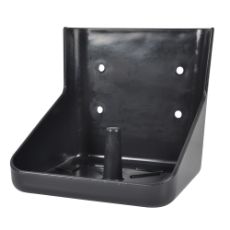 Antrasittfarget plast saltsteinsbeholder for 10 kg stein, lett og holdbar.