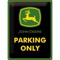 Skilt for å markere parkeringsområdet, John Deere tema.