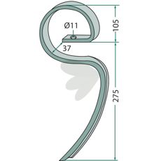 Bakre harvspinne for traktorer, ideell for jordbearbeiding og feltarbeid.