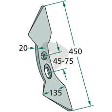 Slett skjær for jevne kutt, optimal for effektiv jordbearbeiding.