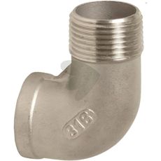 Vinkel 90° med 1 innvendig og 1 utvendig gjenge, 1/2", allsidig for ulike behov.