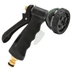 Multifunksjonell enhet med 6 vannstråleformer, designet for effektiv ventilmanøvrering.