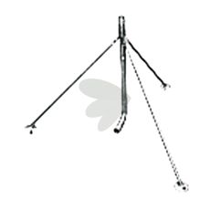 Trefot for stabil montering av sprinkler med Storz C-tilkobling.