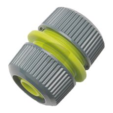 Kvalitets slangetilkobling for 19 mm slange, perfekt for hagearbeid.