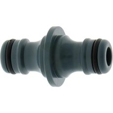 Praktisk 2-veis kopling for effektiv slangehåndtering.