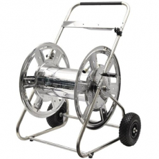 PROFI slangetralle i rustfritt stål for profesjonell bruk, robust og med høy kapasitet.