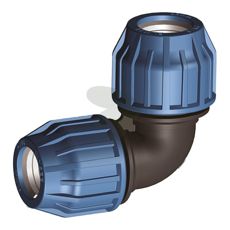 Vinkelrørkobling 75mm, robust design for tunge applikasjoner.