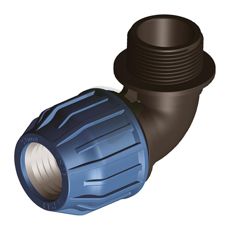 90mm vinkelrør skrukobling, perfekt for store rørsystemer.