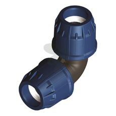 Vinkelrørkobling 32mm, pålitelig for industrielle rørsystemer.