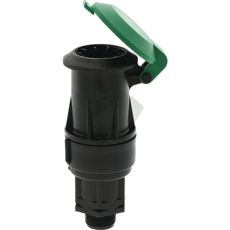 Vannutløp 3/4" for enkel tilkobling av spyleslanger.