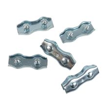 Skjøtelås for elektrisk tau 5 mm, galvanisert, 5 stykker for sikker og sterk tilkobling.