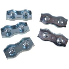 Skjøtelås for elektrisk tau 8 mm, galvanisert, 5 stykker for sterke koblinger.