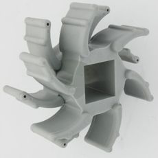 Grå freskrok med 6 fingre i målene 162x73x40 mm, ideell for feltarbeid.