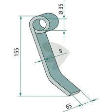 Slagkniv 8900413, nødvendig for å sikre maskinens effektivitet.