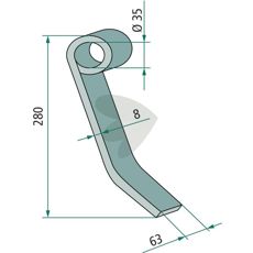 Slagkniv 8901113, perfekt for tøffe arbeidsoppgaver innen jordbruk.