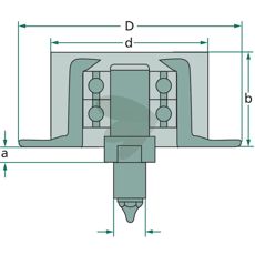 Flensvalse 20050894, perfekt for stabilisering av remmer innen jordbruk.