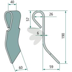 Høyre ugresskniv, optimalisert for presisjon og effektivitet i hagearbeid.