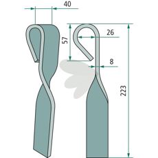 Ugresskniv modell 7807, designet for å håndtere tøffe ugressutfordringer.