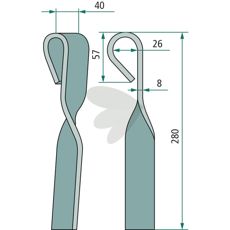 Ugresskniv modell 7808, effektiv for ugressregulering i landbruk og hager.